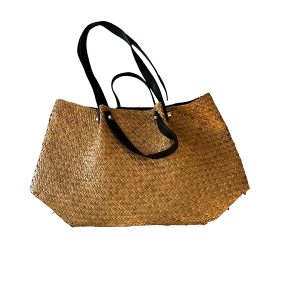 AllSaints Allington Straw Tote, Natural - Picture 3 of 9